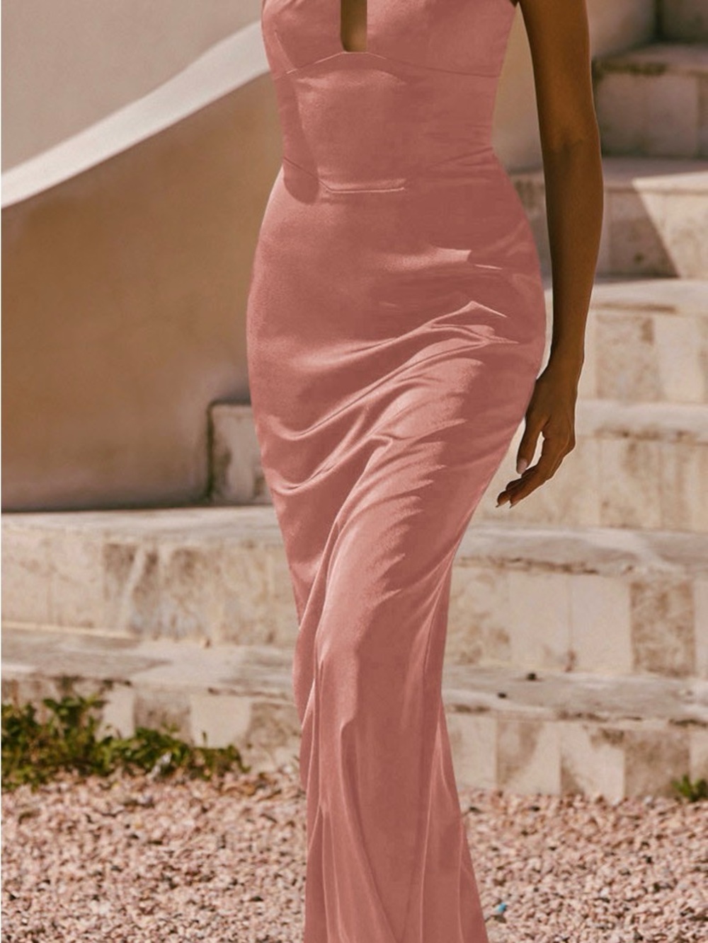 Stacee’s Quartz Satin Women’s Evening Dress NWT